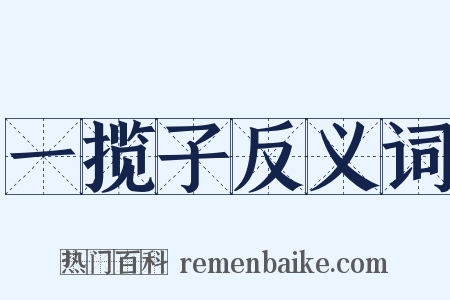 一揽子反义词是什么意思的图片